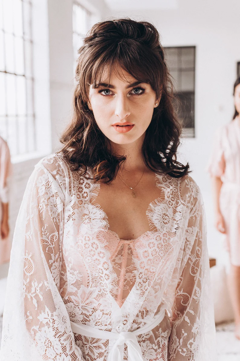 Lace Bridal Robe