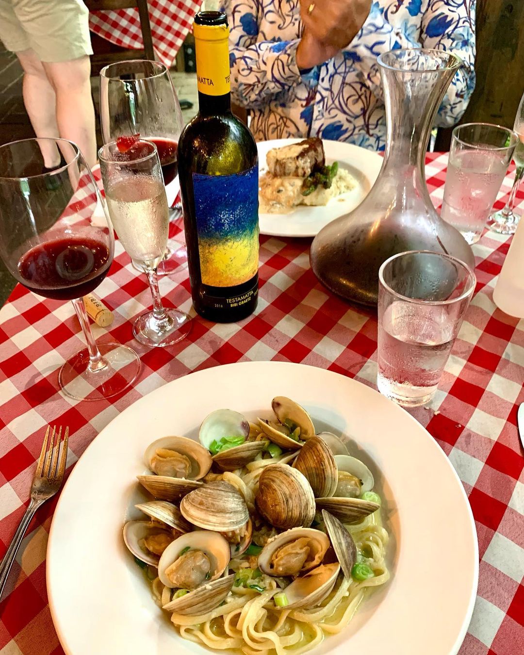 Pasta and Mussels at Pia's Trattoria in Gulfport, FL