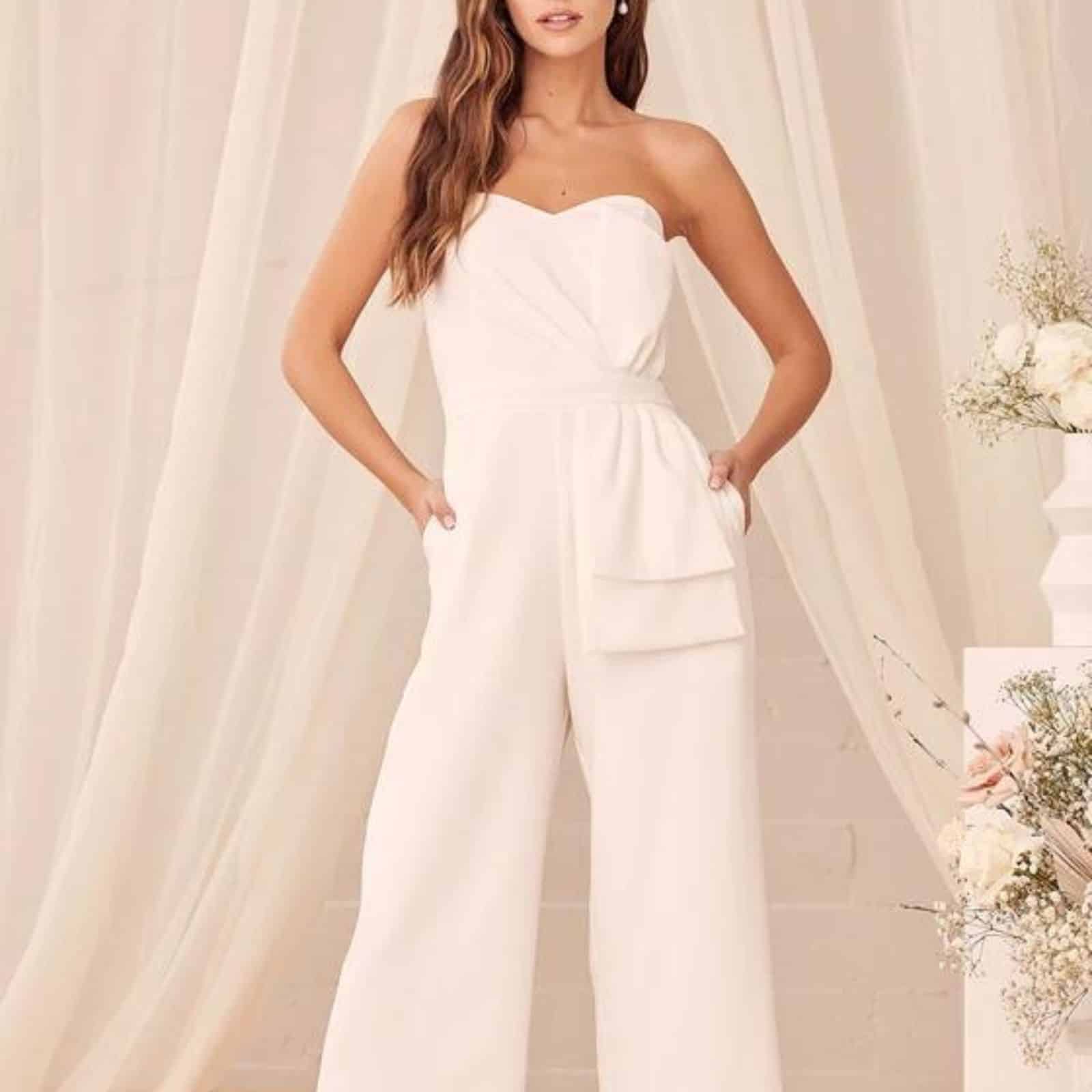 27 Best White Jumpsuits for Rehearsal Dinner.