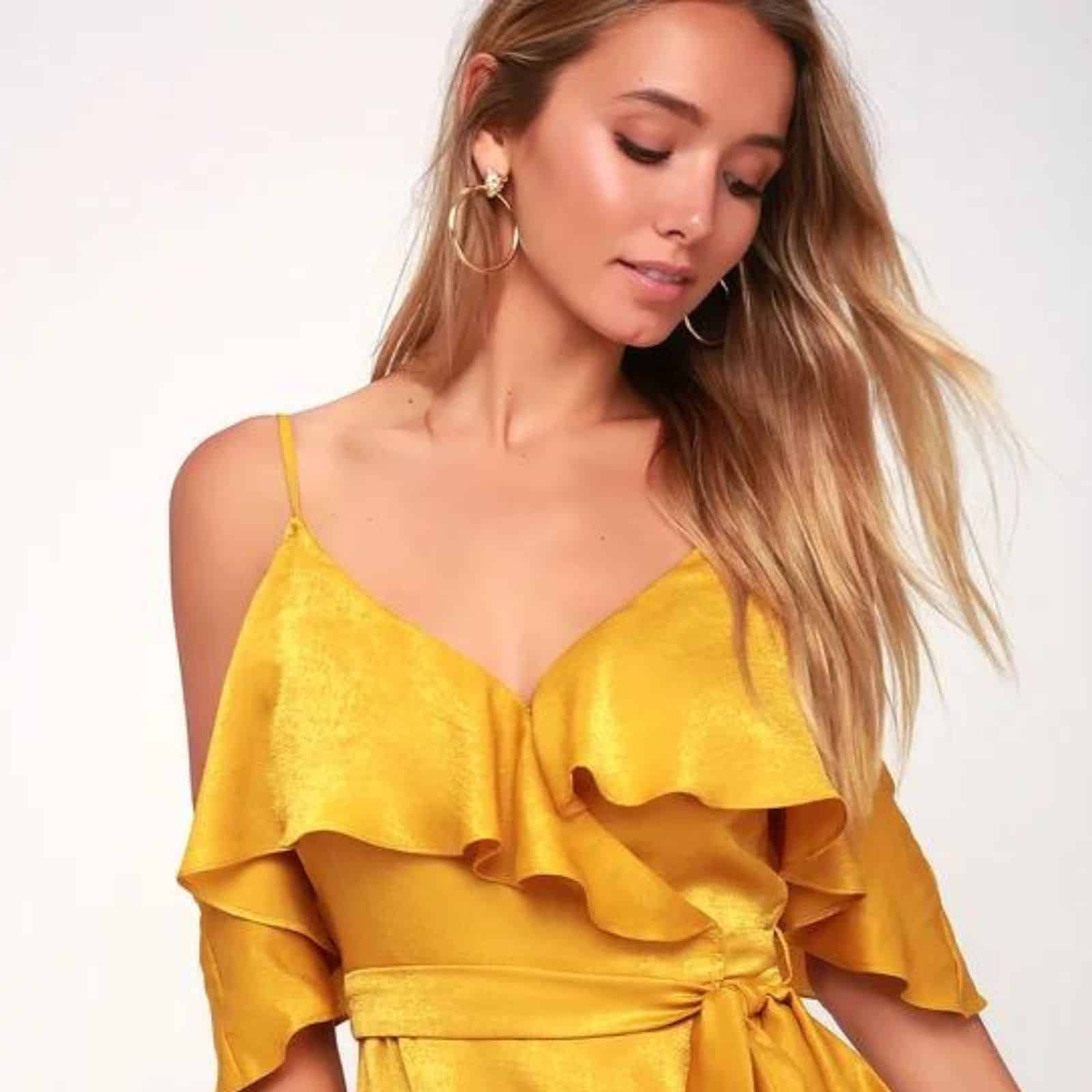 15 Best Mustard Yellow Wedding Guest Dresses