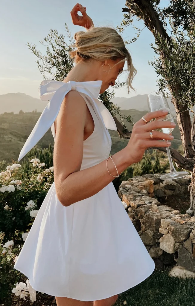 short white wedding dress