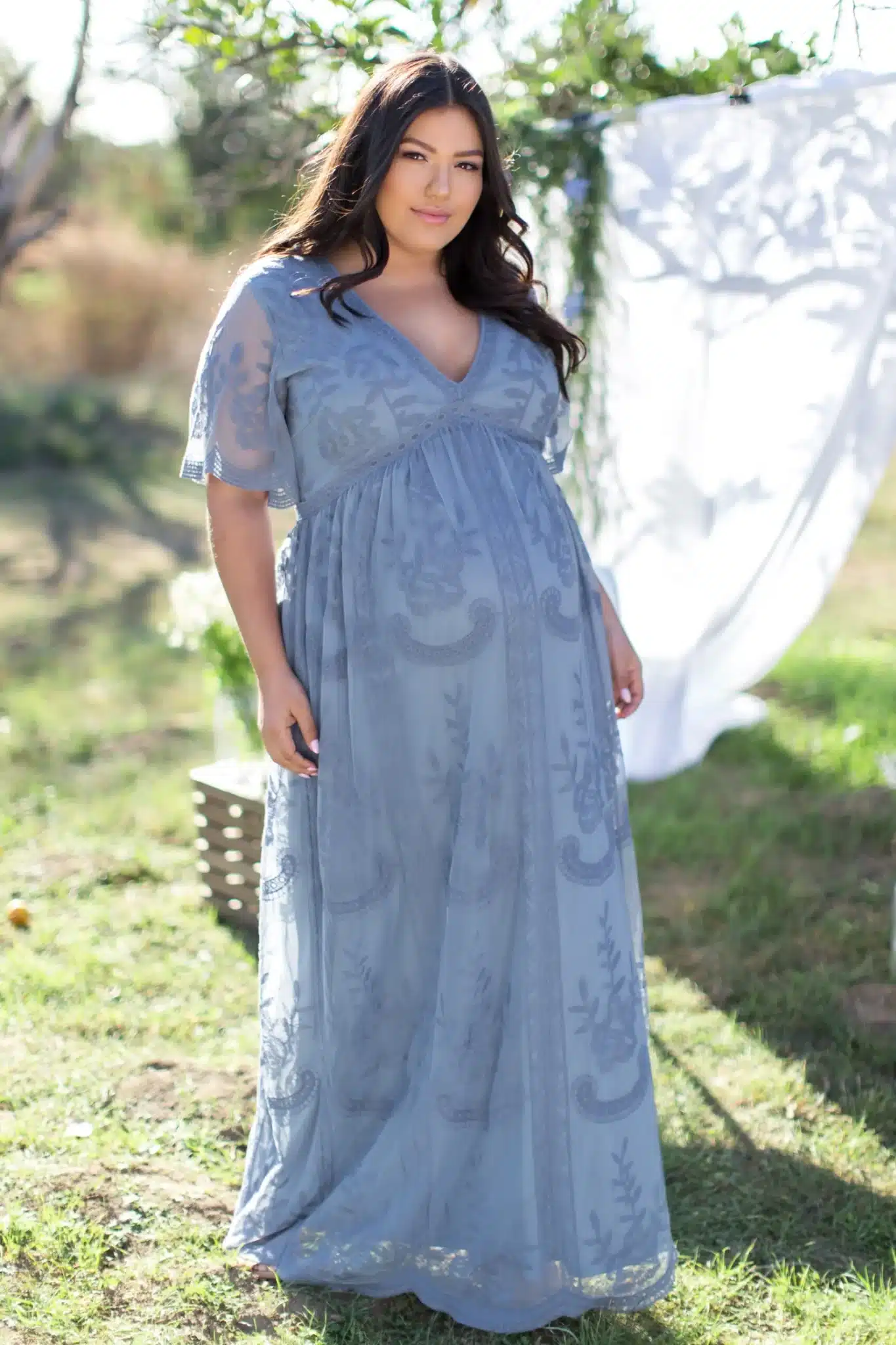 plus size maternity photoshoot dress