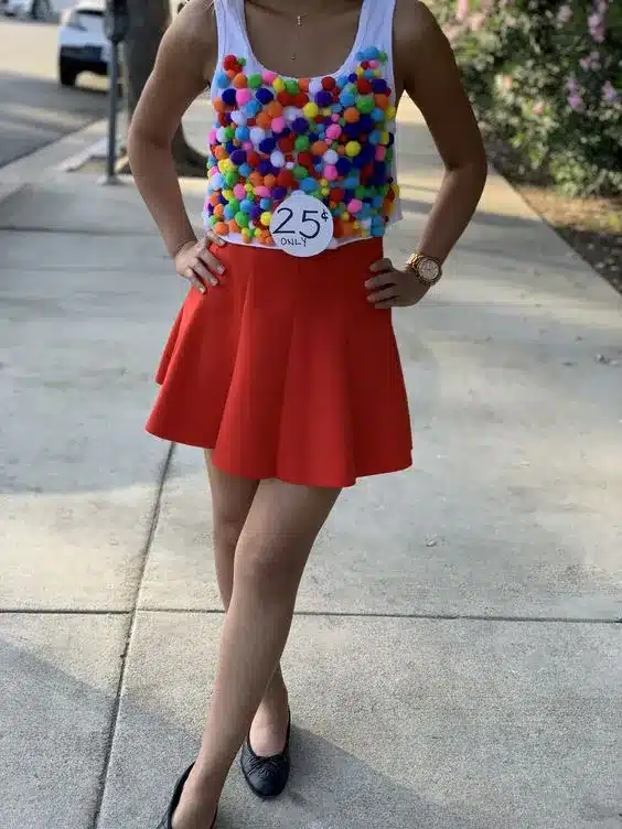 creative Halloween costume gumball machine