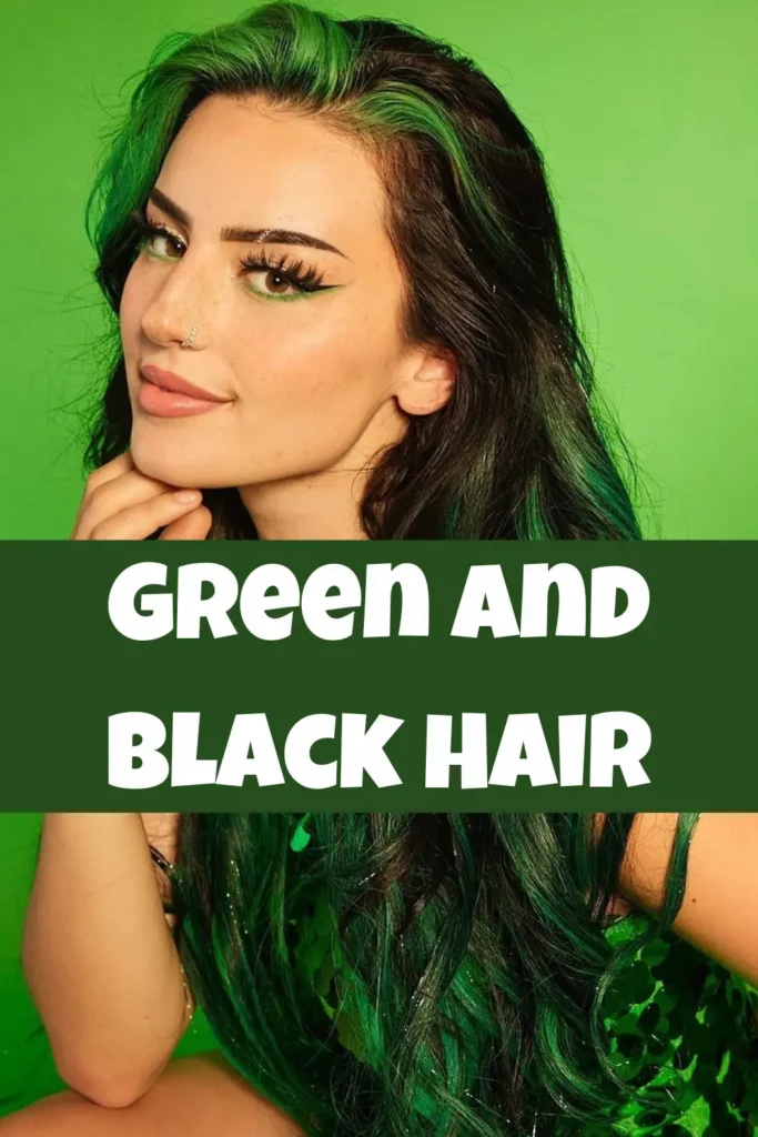 green and black hair by Very Easy Makeup