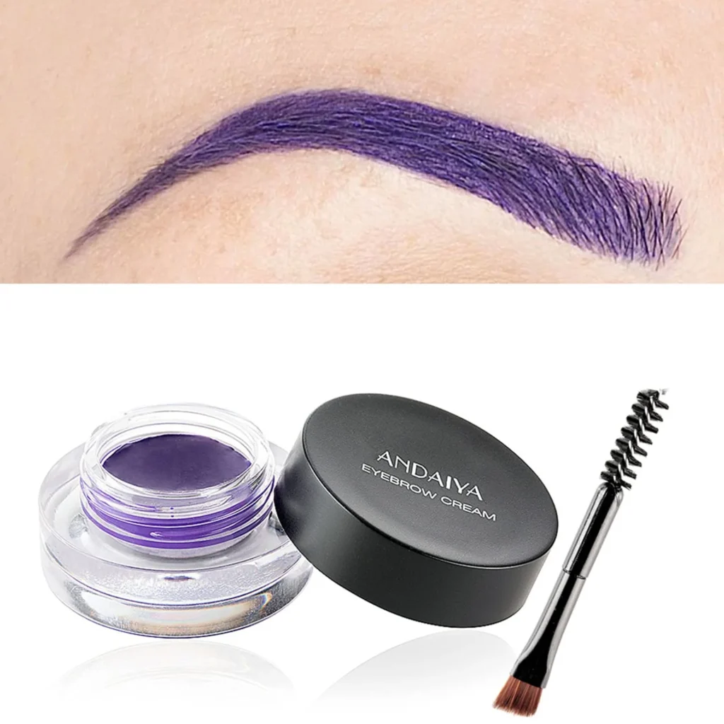 how to get purple eyebrows at home