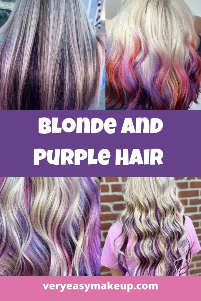 blonde and purple hair ideas by Very Easy Makeup