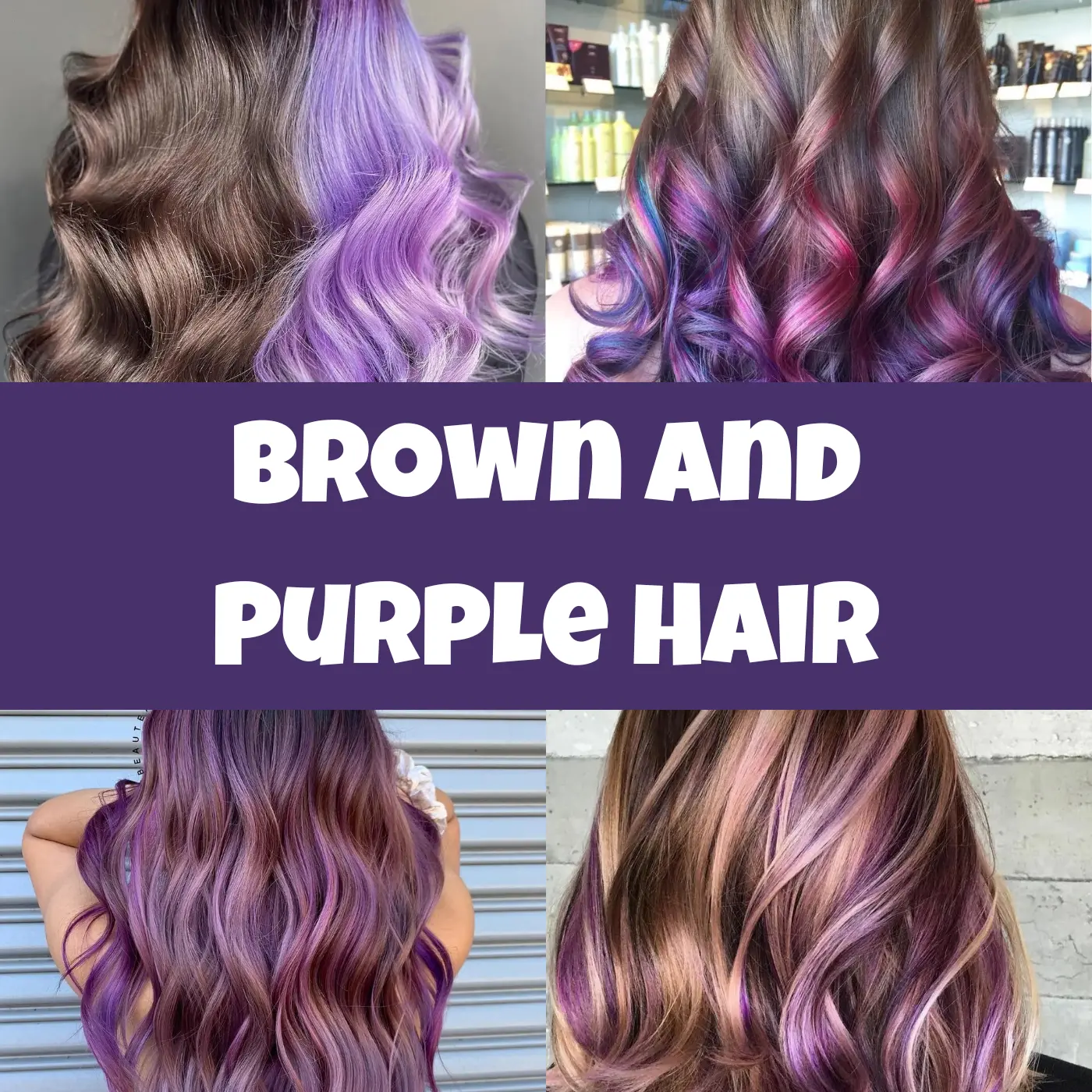 brown and purple hair by Very Easy Makeup