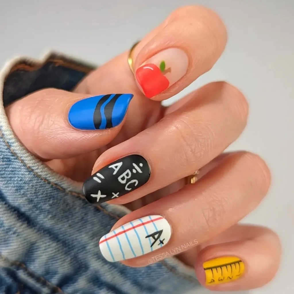 cute back to school nails