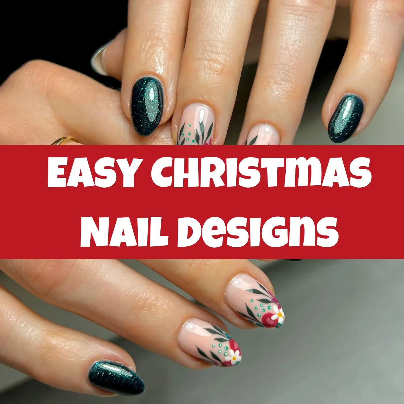 easy Christmas nail designs by Very Easy Makeup