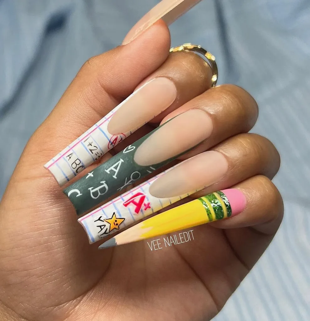 long back to school nails