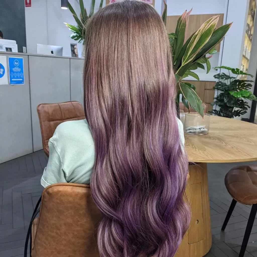 long brown and purple hair