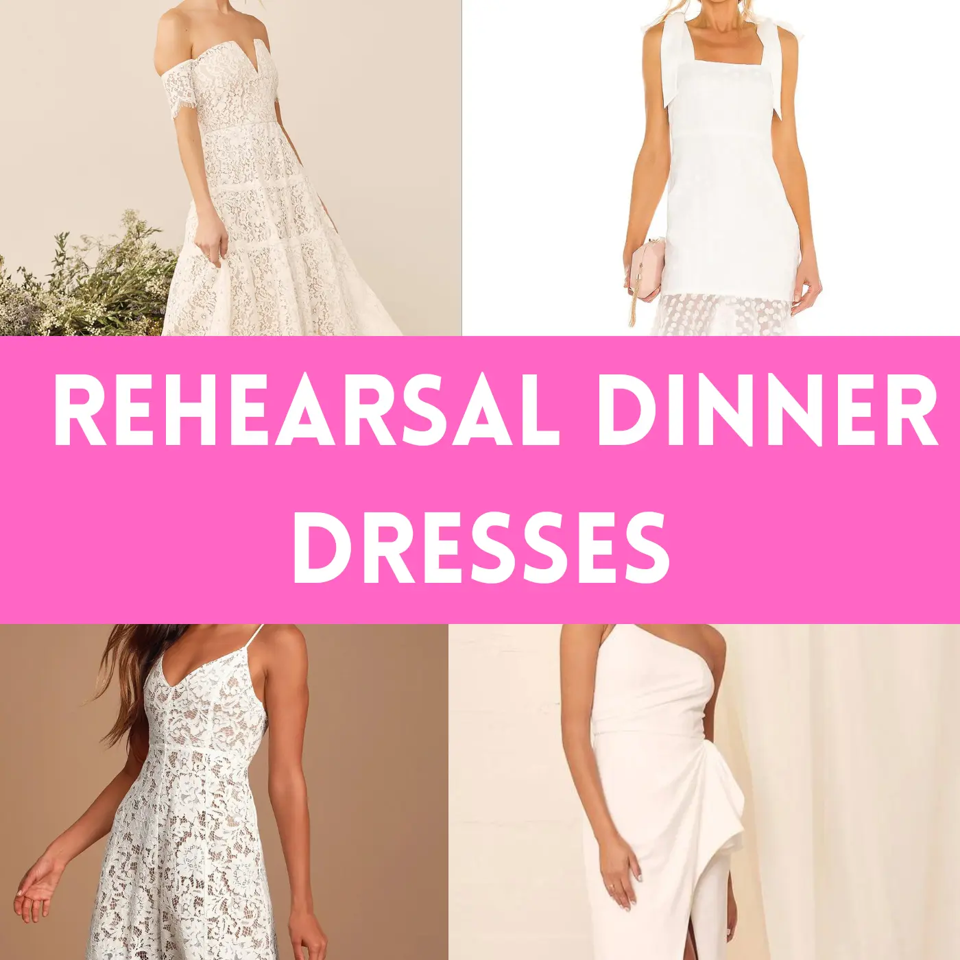 21 Best White Rehearsal Dinner Dresses Under $150.