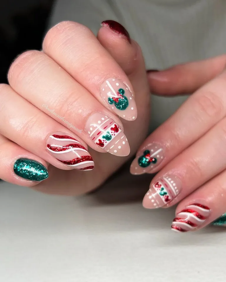 25 Disney Christmas Nail Designs to Spark Your Holiday Spirit!