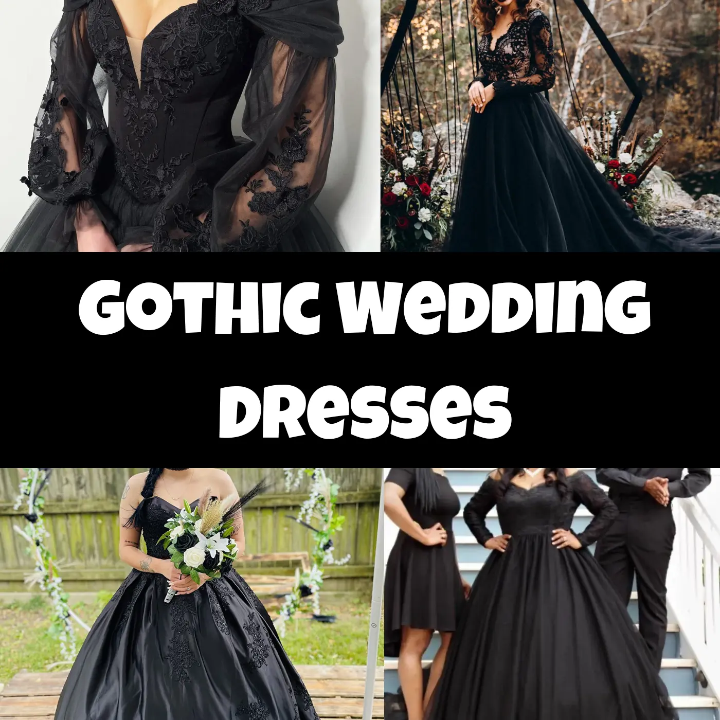 Best Black Gothic Wedding Dresses 