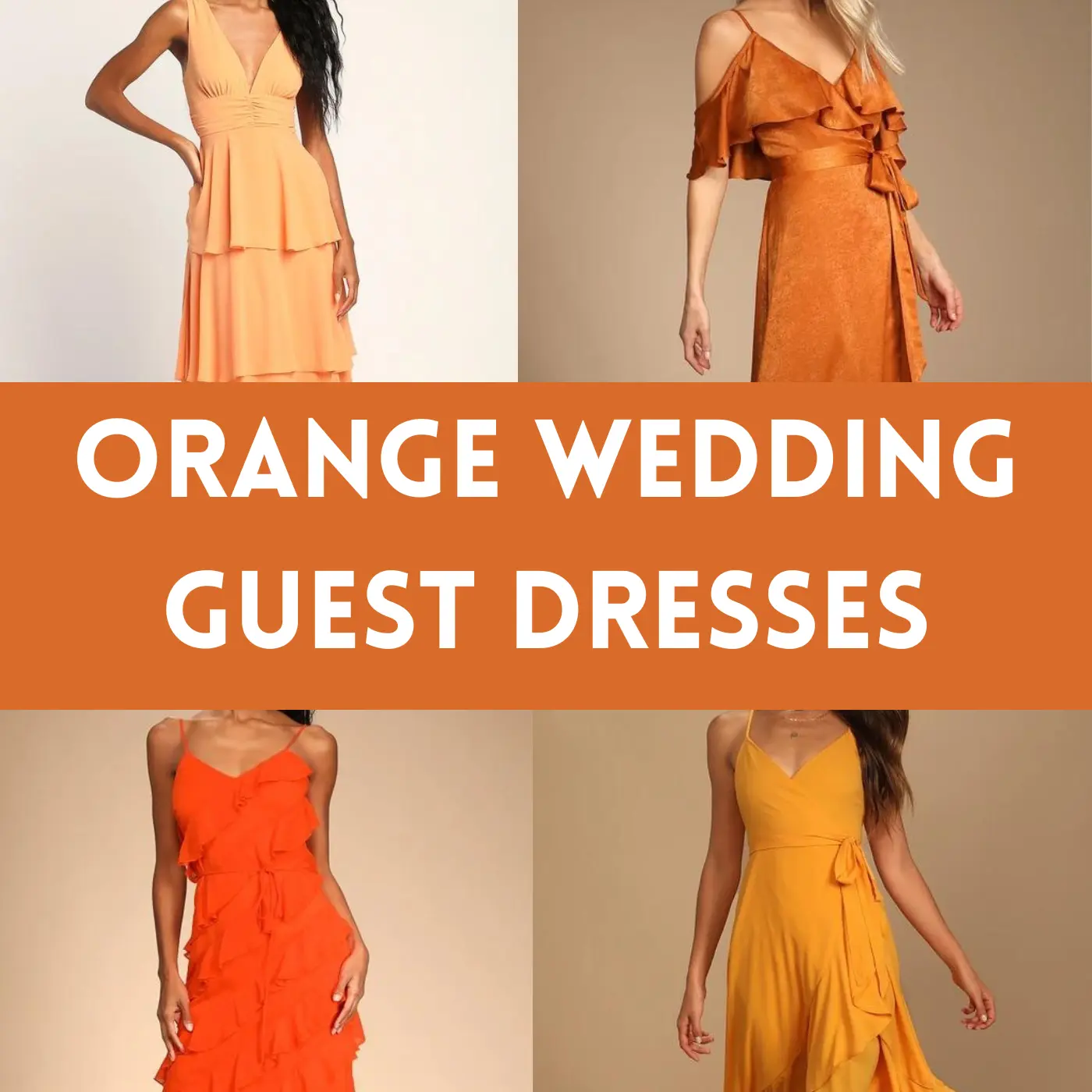 orange wedding guest dresses and burnt orange wedding guest dress